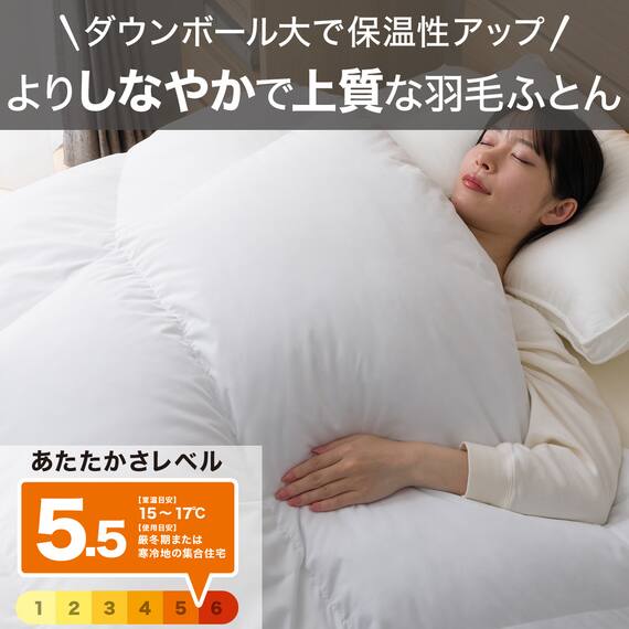 羽毛掛ふとん セレクト ダブル(UL2 K2522 D) 2枚目画像