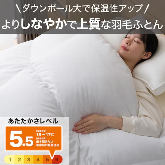 羽毛掛ふとん セレクト ダブル(UL2 K2522 D) 2枚目画像