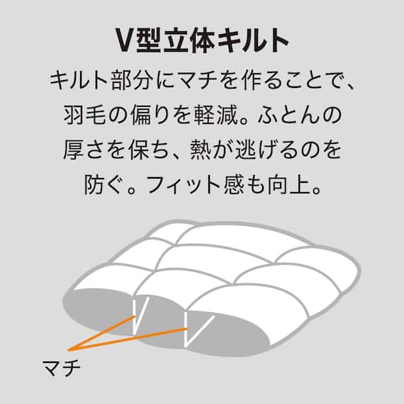 羽毛掛ふとん セレクト ダブル(UL2 K2522 D) 9枚目画像