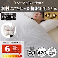 羽毛掛ふとん プレミアム(グースダウン93%)ULG4 K2524【期間限定価格:11/26~1/5まで】