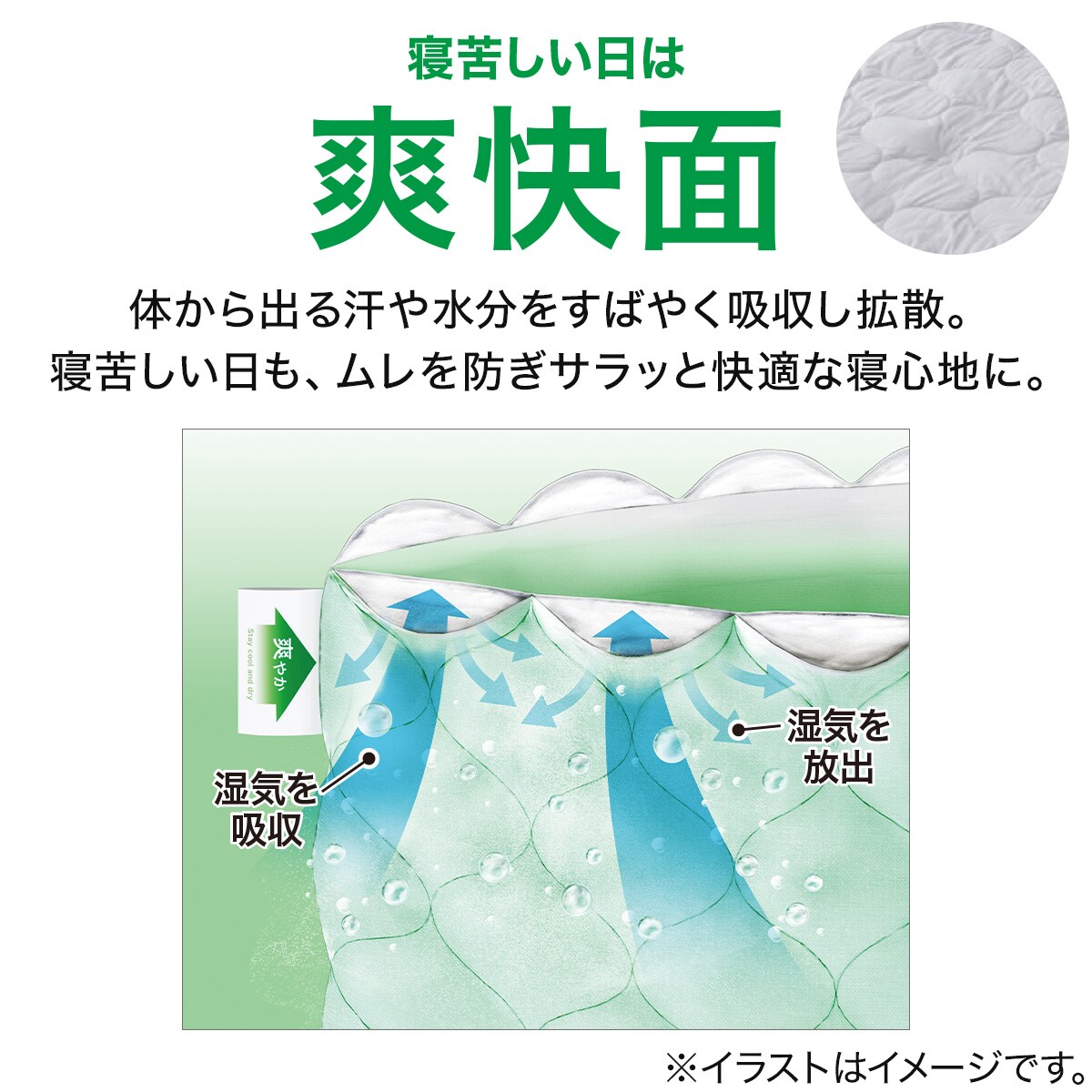 ちょうど良い湿度調整掛ふとん ダブル(K2518 D) | ニトリネット【公式