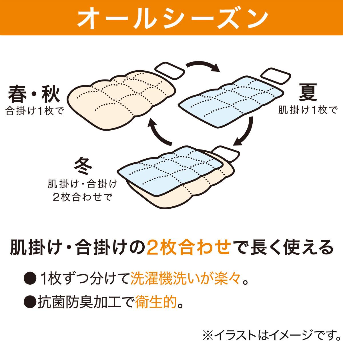 2枚合わせ抗菌防臭 掛ふとん ダブル(K2514 D) | ニトリネット【公式