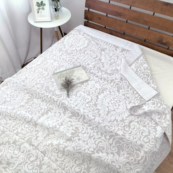 泉州タオル ジャガードタオルケットBE(国産) 1枚目画像