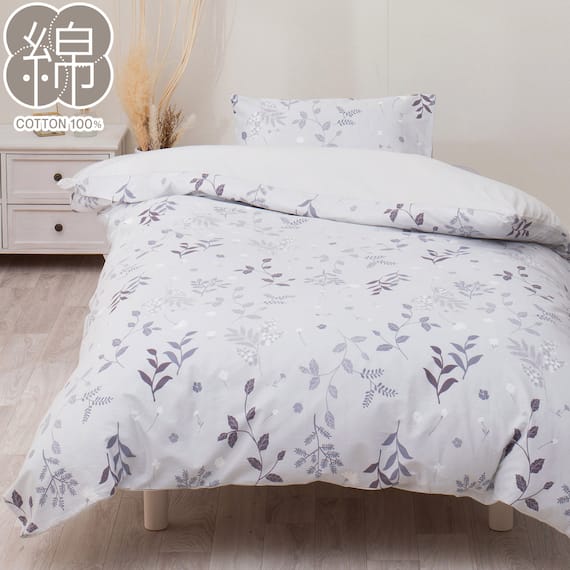 掛ふとんカバー シングル(ボタニカル グレー ST2508) 1枚目画像