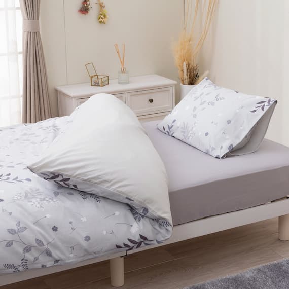 掛ふとんカバー シングル(ボタニカル グレー ST2508) 4枚目画像