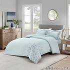 高密度サテン 掛ふとんカバー セミダブル(Nグリップ PR05BLステッチ ブルー SD) 1枚目画像