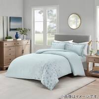 高密度サテン 掛ふとんカバー セミダブル(Nグリップ PR05BLステッチ ブルー SD)