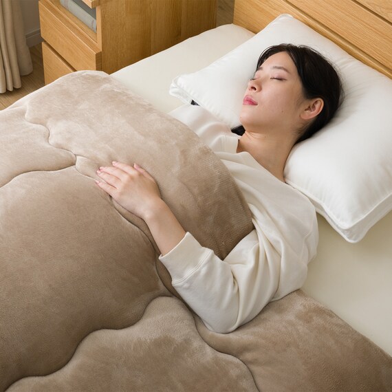 表も裏もそのまま使える 蓄熱わた入り掛けふとん ダブル(K2529 BE D) 5枚目画像