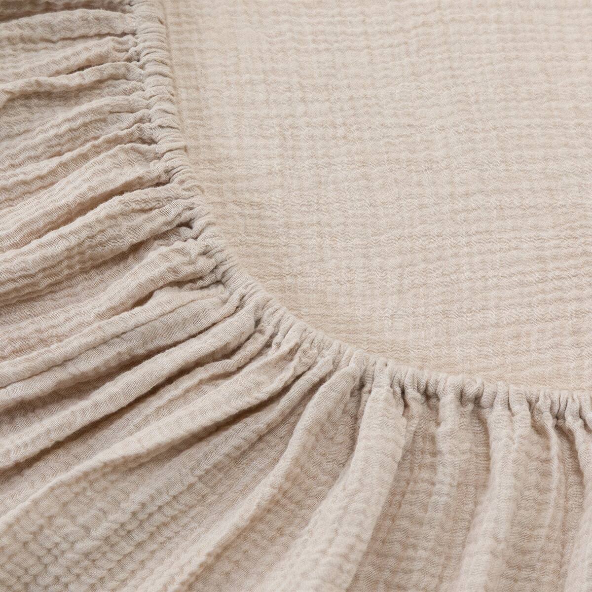 マルチすっぽりシーツ シングル(Wガーゼ ベージュ SZ42 S) | ニトリ