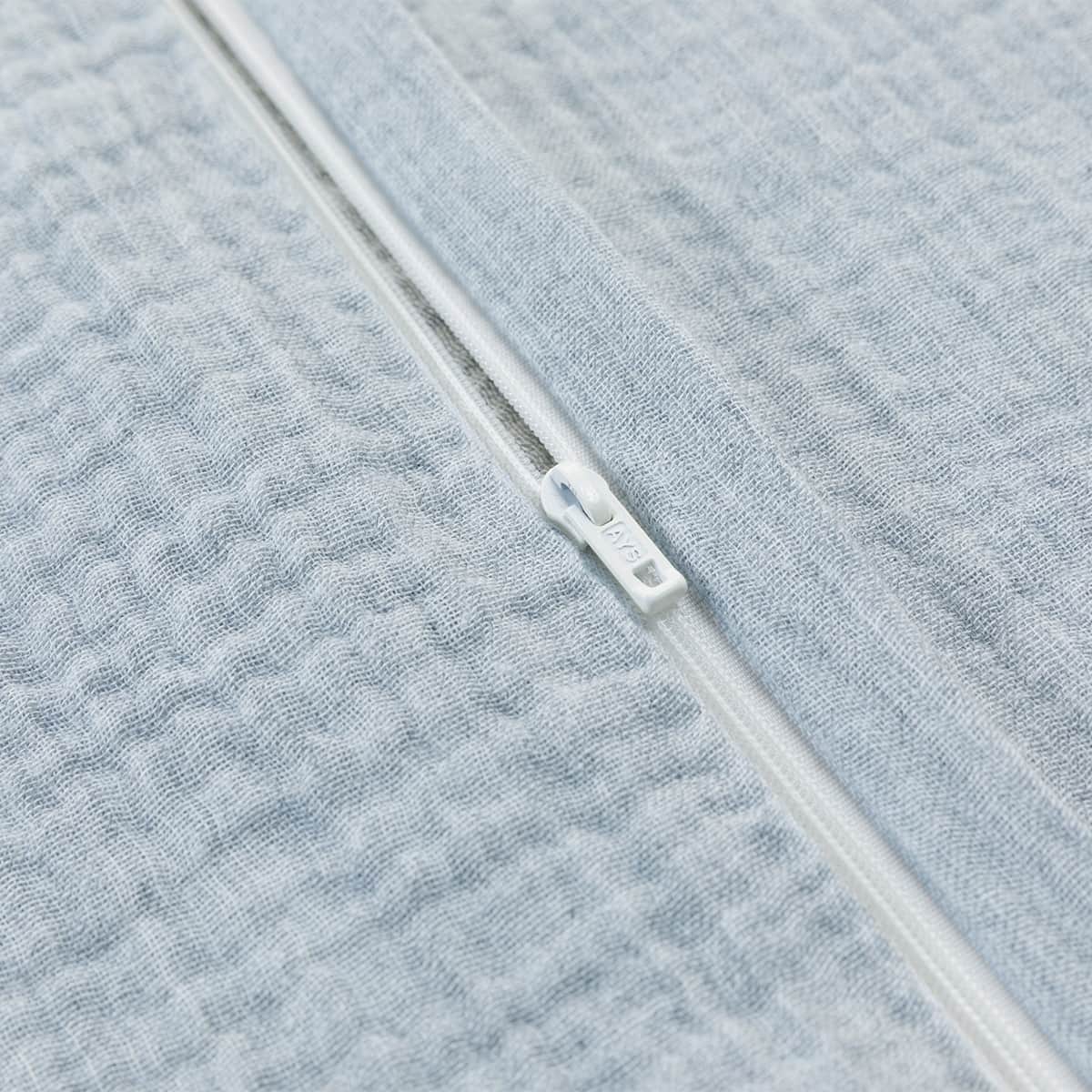 ひもなしラクラク掛け布団カバー シングル(Wガーゼ ブルー SZ42 S