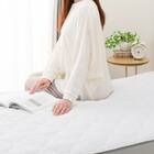 敷きパッド セミダブル(コットンガーゼ SD ライトグレー T05) 4枚目画像