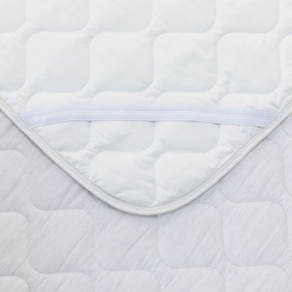 敷きパッド セミダブル(コットンガーゼ SD ライトグレー T05) 10枚目画像