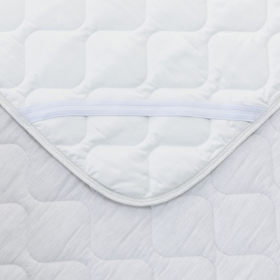 敷きパッド セミダブル(コットンガーゼ SD ライトグレー T05) 10枚目画像