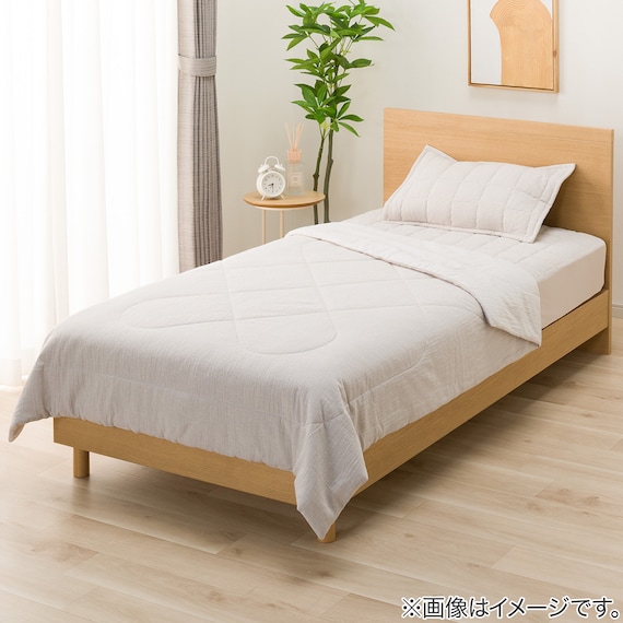 BOXパッド セミダブル(コットンフレンチリネン SD モカ S2619) 6枚目画像