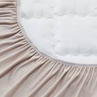 BOXパッド セミダブル(コットンフレンチリネン SD モカ S2619) 11枚目画像