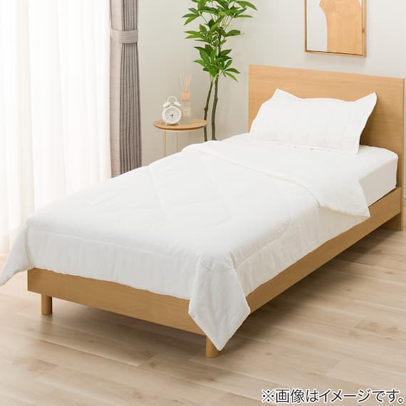 肌ふとん シングル(コットンフレンチリネン S ホワイト S2619) 6枚目画像