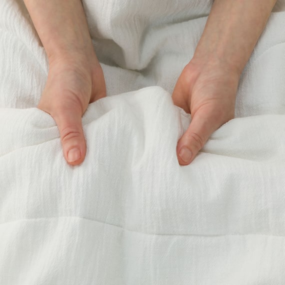 肌ふとん シングル(コットンフレンチリネン S ホワイト S2619) 10枚目画像