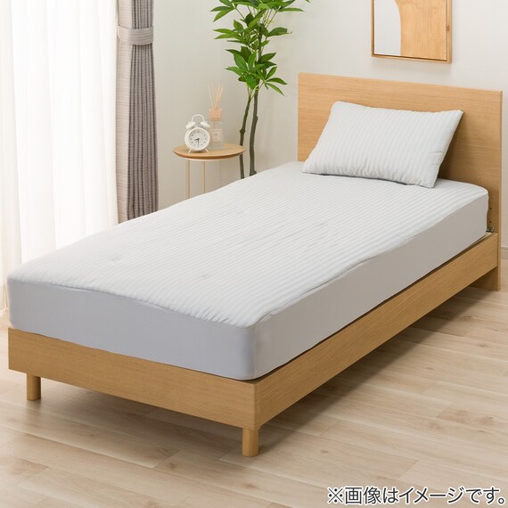 BOXパッド シングル(コットンサテン S グレー S2622) 7枚目画像