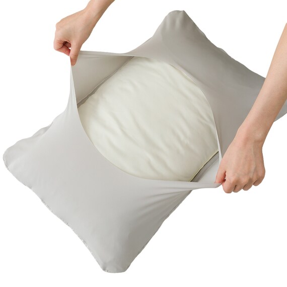 すっぽりピローパッド(ひんやりコットン グレー S2620) 6枚目画像