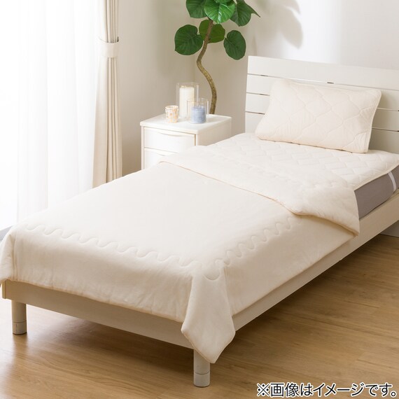 敷パッド シングル(オーガニックコットン混 OG2 S ライトベージュ T01) 7枚目画像