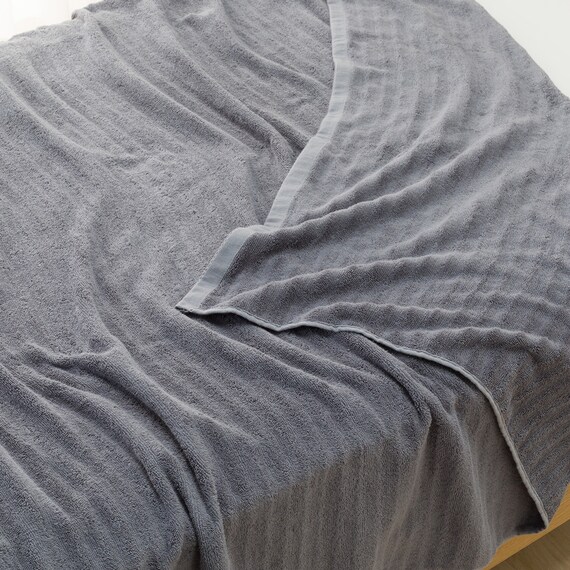 タオルケット ダブル(厚手ボリューム D グレー S2638) 8枚目画像