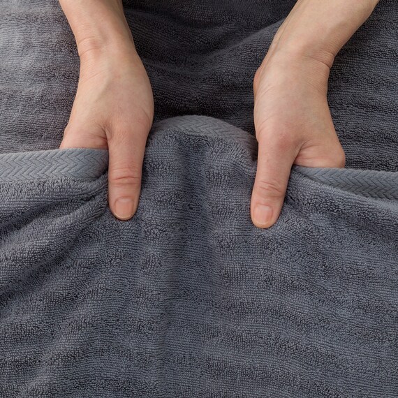 タオルケット ダブル(厚手ボリューム D グレー S2638) 9枚目画像