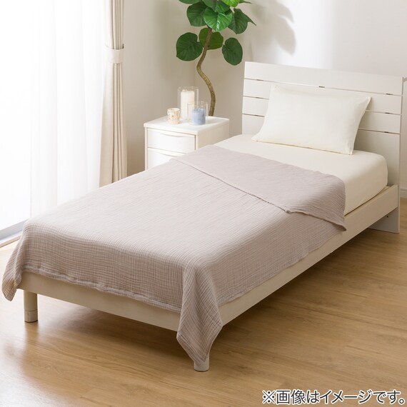 タオルケット4重ガーゼ シングル(S モカ S2647) 4枚目画像