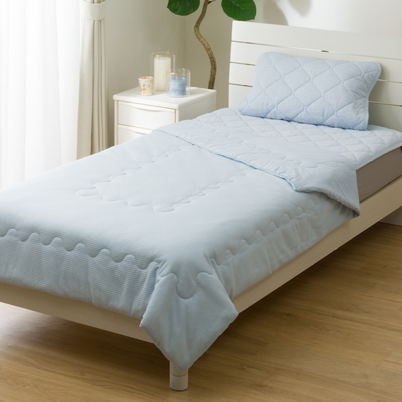 両面使える 敷きパッド シングル(Nクール ブルー S2601) 11枚目画像