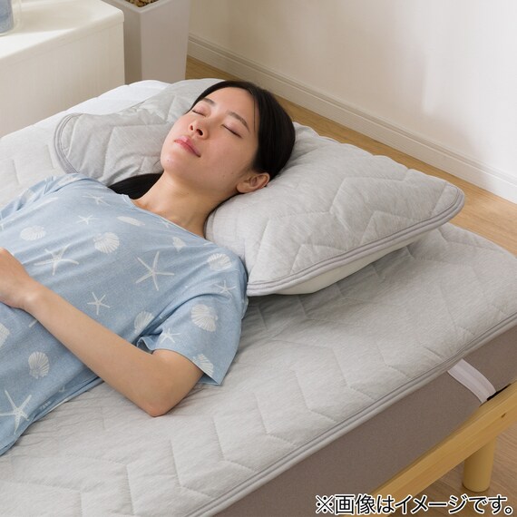 両面使える 敷きパッド シングル(Nクール極冷 グレー S2603) 12枚目画像