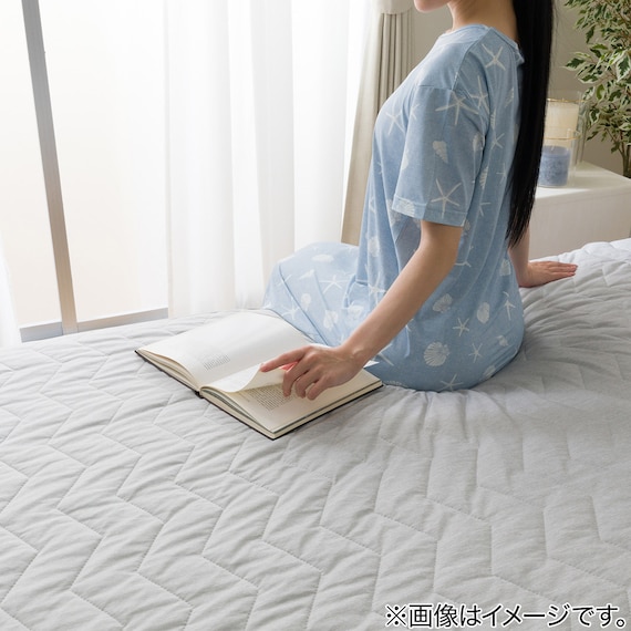 両面使える 敷きパッド クイーン(Nクール極冷 グレー S2603) 12枚目画像
