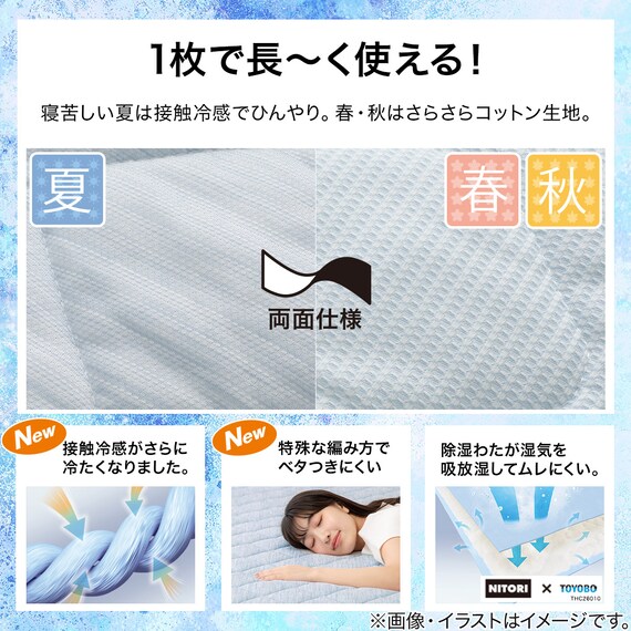両面使える BOXパッド クイーン(Nクール ブルー S2601) 4枚目画像
