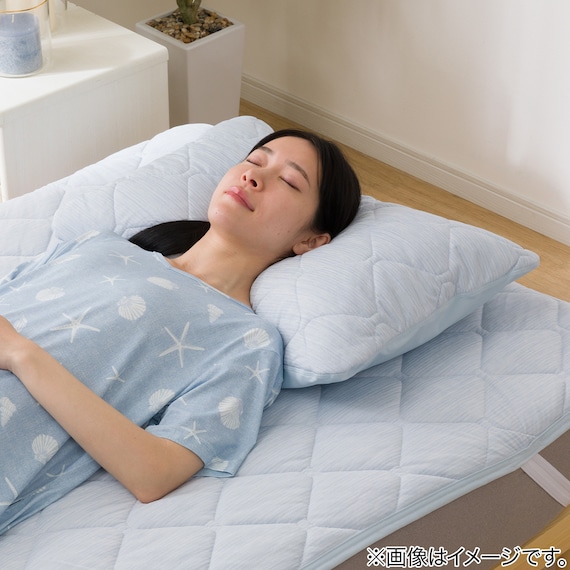 両面使える すっぽりピローパッド(Nクール ブルー S2601) 6枚目画像