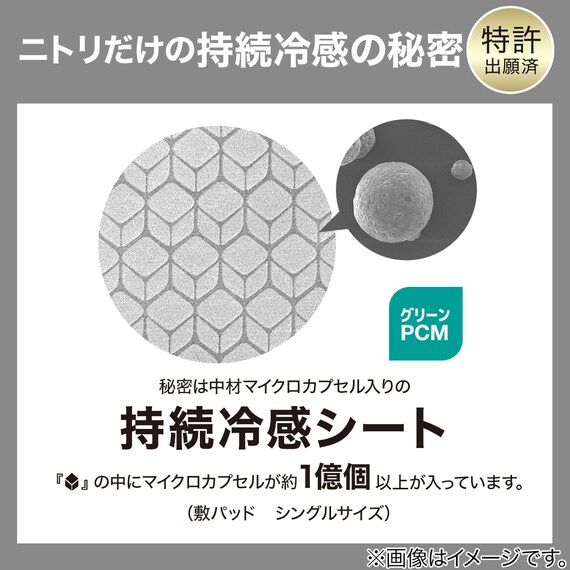 両面使える すっぽりピローパッド(Nクール極冷 グレー 2603) 5枚目画像