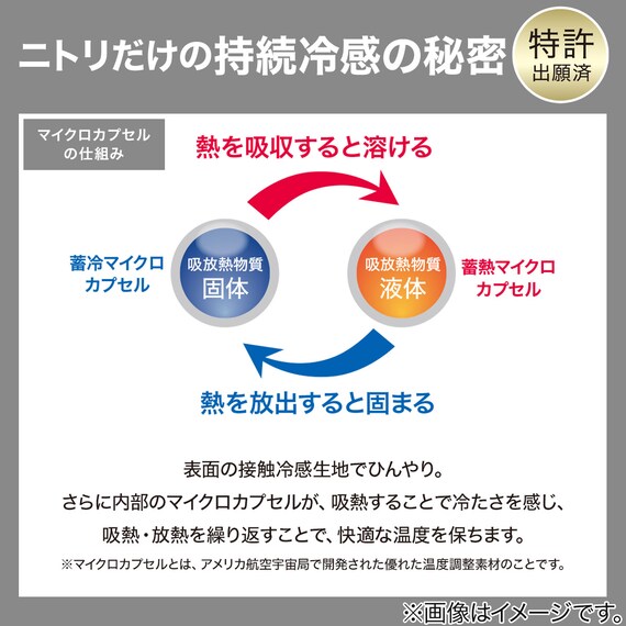 両面使える すっぽりピローパッド(Nクール極冷 グレー 2603) 6枚目画像