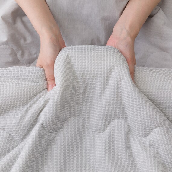 両面使える 肌布団 シングル(Nクール グレー S2601) 9枚目画像