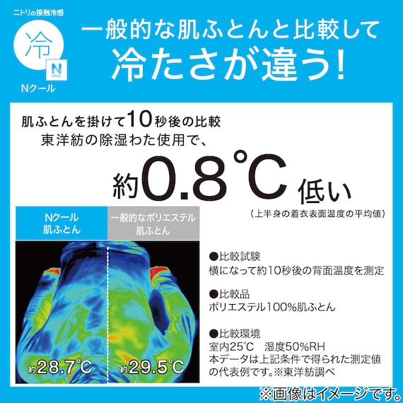 両面使える 肌布団 シングル(Nクール クロスリーフ S2601) 5枚目画像