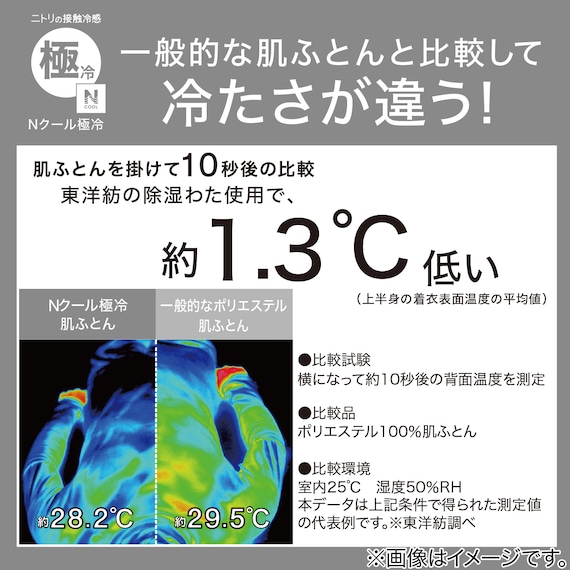 両面使える 肌布団 シングル(Nクール極冷 グレー 2603) 5枚目画像