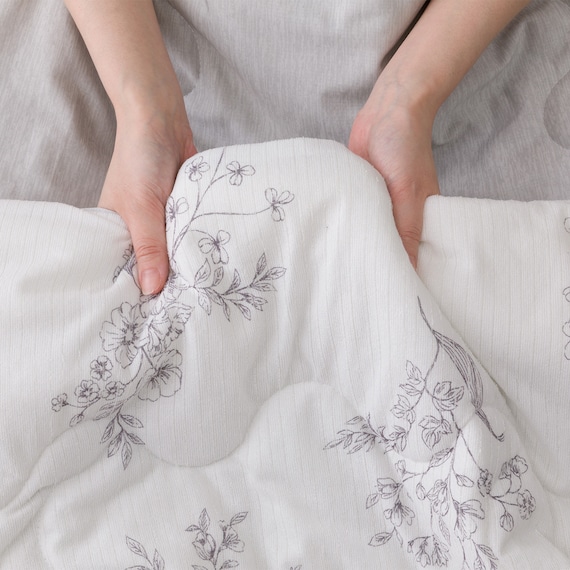 両面使える 肌布団 ダブル(Nクール極冷 フローラル S26) 11枚目画像