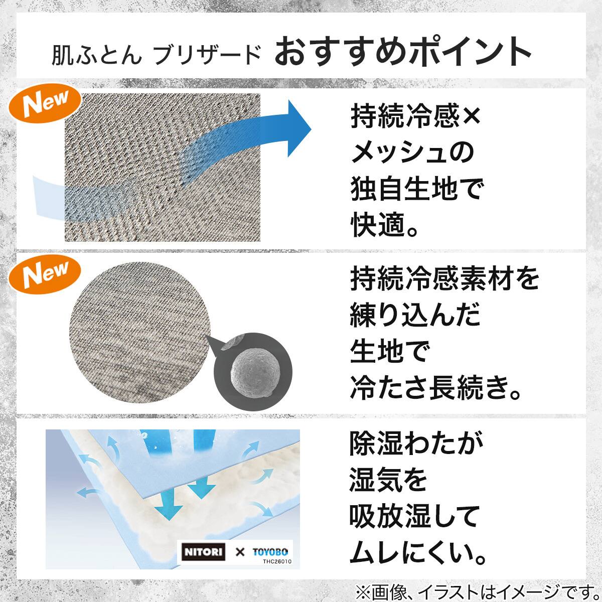 両面使える 肌布団ブリザード シングル(Nクール極冷 ブルー S26
