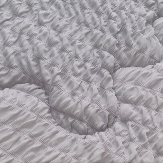 両面使える くしゅくしゅ肌布団 シングル(Nクール グレー S2601) 6枚目画像