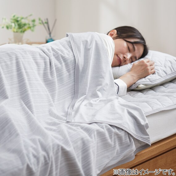 両面使える ひんやりケット ダブル(Nクール グレー S2601) 5枚目画像