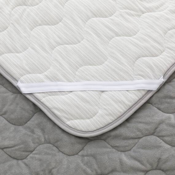 両面使える 敷きパッド シングル(N-Miraku S グレー 2671) 10枚目画像