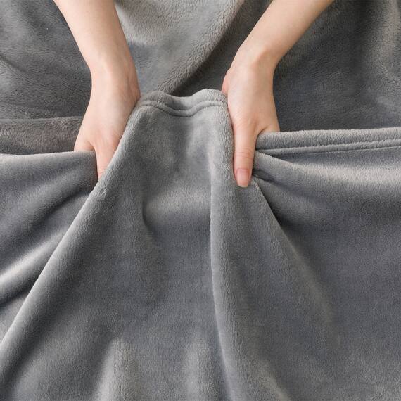 毛布 シングル(N-Miraku S グレー S2671) 6枚目画像