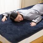 両面使える 敷きパッド シングル(N-Miraku S ネイビー 2671) 5枚目画像