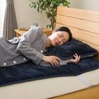 両面使える 敷きパッド シングル(N-Miraku S ネイビー 2671) 6枚目画像