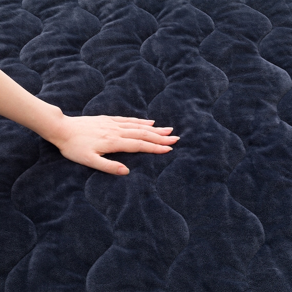 両面使える 敷きパッド シングル(N-Miraku S ネイビー 2671) 14枚目画像