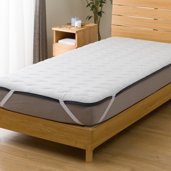 両面使える 敷きパッド セミダブル(N-Miraku SD ネイビー 2671) 9枚目画像