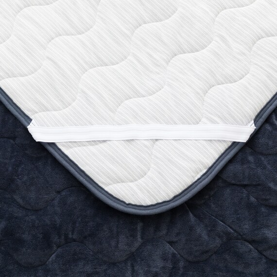 両面使える 敷きパッド セミダブル(N-Miraku SD ネイビー 2671) 10枚目画像