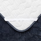 両面使える 敷きパッド セミダブル(N-Miraku SD ネイビー 2671) 10枚目画像