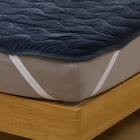 両面使える 敷きパッド セミダブル(N-Miraku SD ネイビー 2671) 11枚目画像
